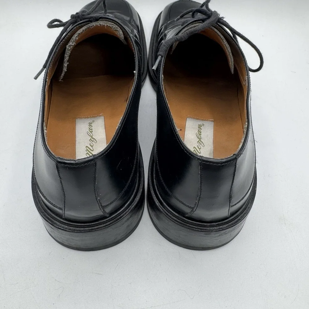 Mezlan Alcoy Vintage Y2K Black Leather Chunky Oxford Mens Sz 10 Black Platform